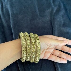 Elegant Gold Bangle Set